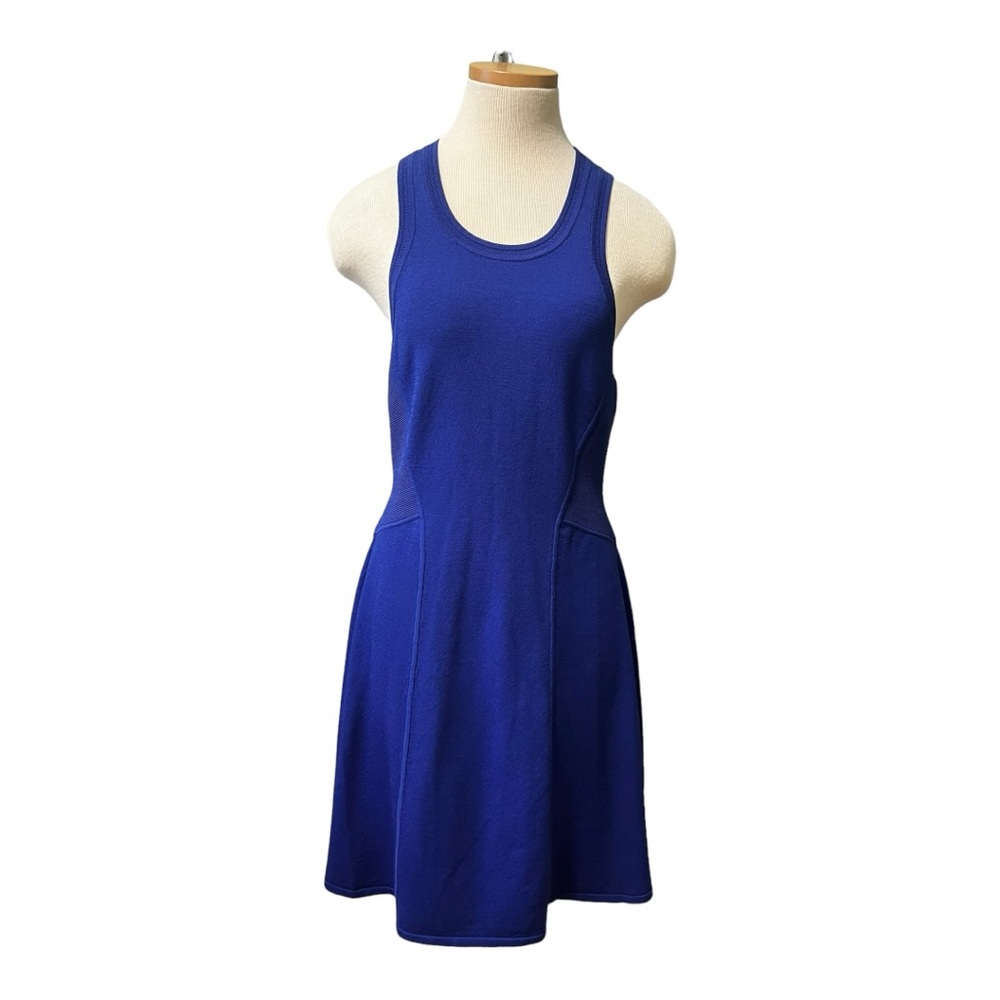 Rebecca Taylor Slim-Fit Tank A- Line Knit Dress, Blue, Large